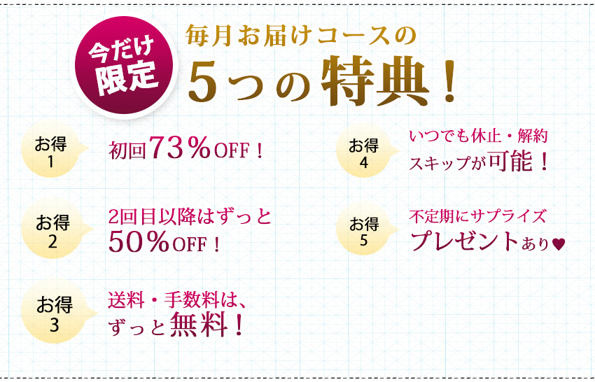 5つの特典
